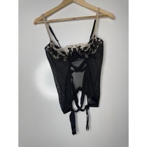 Victorias Secret Vintage 2003 Strappy Bustier / Nightie Garter Lingerie 36B lace